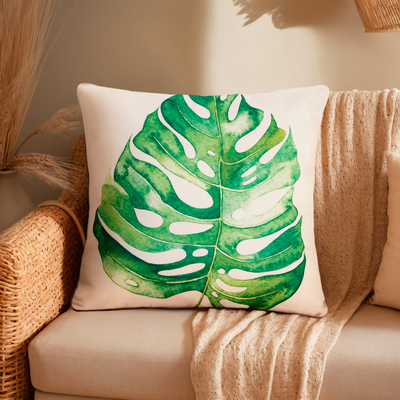 Наволочка декоративная Этель «Green leaf», 40×40 см, 100 п/э, велюр