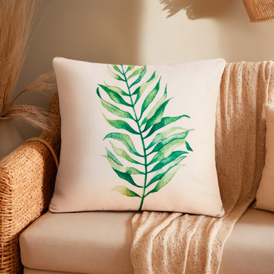 Наволочка декоративная «Этель» The leaf, 40×40 см, 100 п/э, велюр