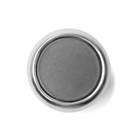 Ручка кнопка ТУНДРА РК101, цвет хром с черной вставкой - фото 804794884