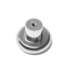 Ручка кнопка ТУНДРА РК101, цвет хром с черной вставкой - фото 804794886