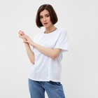 Футболка женская MINAKU Abstraction, белая, размер 48 - фото 21549848