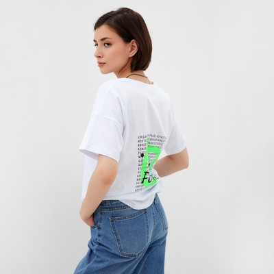 Футболка женская MINAKU Future, цвет белый, размер 48