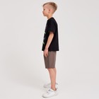 Футболка детская MINAKU Graffiti, чёрная, рост 134 см - фото 39543768