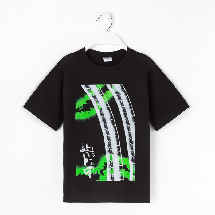 Футболка детская MINAKU Bright, цвет чёрный, рост 110 - Фото 1