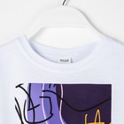 Футболка детская MINAKU Colors, цвет белый/фиолетовый, рост 122 - Фото 10