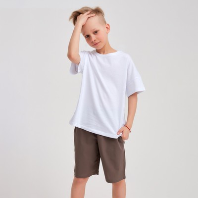 Футболка детская MINAKU Future, белая, рост 128 см