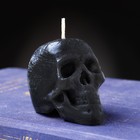 Свеча фигурная ритуальная "Череп", 6 см, черный - фото 297686012