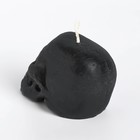 Свеча фигурная ритуальная "Череп", 6 см, черный - фото 9368166