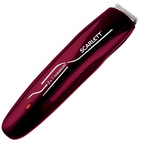 

Машинка для стрижки Scarlett SC-HC63C65, 2 Вт, 2 насадки, 1-18 мм, АКБ, красная