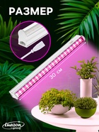 Фитосветильник для растений Luazon, светодиодный, 6 Вт, 300 мм, IP40, 220 В, полноспектральный - Фото 2