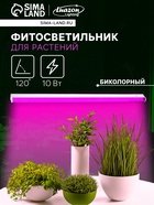 Фитосветильник для растений Luazon, светодиодный, 10 Вт, 600 мм, IP40, 220 В, матовый, биколорный - Фото 1