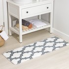 Коврик для дома Доляна «Пушистик. Вензель», 45×120 см, цвет серо-белый - Фото 1