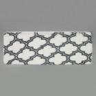 Коврик для дома Доляна «Пушистик. Вензель», 45×120 см, цвет серо-белый - Фото 2