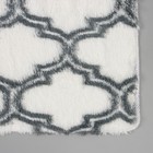 Коврик Доляна «Пушистик. Вензель», 45×120 см, цвет серо-белый - Фото 3