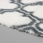 Коврик Доляна «Пушистик. Вензель», 45×120 см, цвет серо-белый - Фото 4