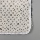 Коврик для дома Доляна «Пушистик. Вензель», 45×120 см, цвет серо-белый - Фото 5