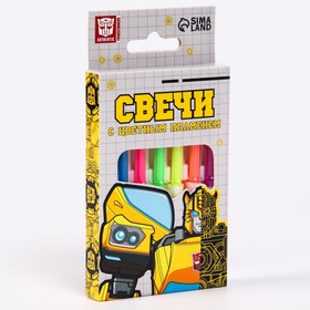 Набор свечей с цветным пламенем для торта, 12 шт., Трансформеры