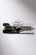 Браслеты парные «Неразлучники» инь-ян, на бусинах, чёрно-белые в серебре, d=7 см - Фото 5