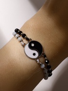 Браслеты парные «Неразлучники. Инь-ян», блеск, 2 шт. чёрный, белый, d=7 см - Фото 7