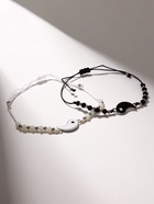 Браслеты "Неразлучники" инь-ян, блеск, цвет чёрно-белый в серебре - фото 809221240