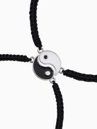 Браслеты парные «Неразлучники» инь-ян, толстая нить, чёрно-белые, d=7 см - Фото 2