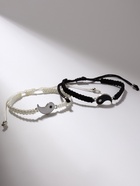 Браслеты парные «Неразлучники» инь-ян, толстая нить, чёрно-белые, d=7 см - Фото 6