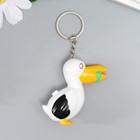 Фонарик брелок для ключей на кольце «Пеликан с рыбкой», звуковой, 10×2.9×4.2 см - Фото 2