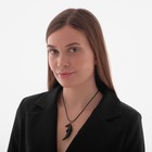 Кулон «Коготь сокола», чёрный на чёрном шнурке, 45 см - Фото 3