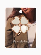 Брошь «Клевер» крупный, цвет бежевый в золоте 7423958