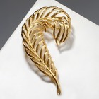 Брошь «Перо» завиток, цвет золото - Фото 1