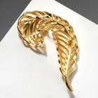 Брошь «Перо» завиток, цвет золото - Фото 2