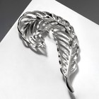 Брошь «Перо» завиток, цвет серебро - Фото 2