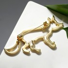 Брошь «Лиса» контур, цвет золото - Фото 2