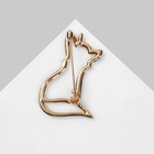 Брошь «Лиса» сидящая, цвет золото - Фото 2