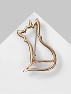 Брошь «Лиса» сидящая, цвет золото 7423964