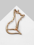 Брошь «Лиса» сидящая, цвет золото 7423964