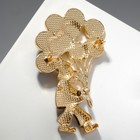 Брошь «Клоун» с воздушными шарами, цветная в золоте - Фото 2