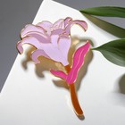 Брошь "Цветок" лилия пышная, цвет розовый в золоте - фото 9672620