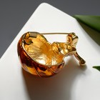 Брошь «Улитка», цвет оранжевый в золоте - Фото 2