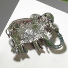 Брошь «Слон» цветная в серебре - Фото 2