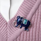 Брошь «Слон» цветная в серебре - Фото 3