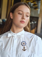 Брошь «Морской набор», цвет бело-синий в золоте - Фото 4