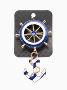 Брошь «Морской набор», цвет бело-синий в золоте - Фото 5