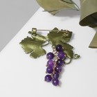 Брошь «Виноград» подвижные бусины, цветная в золоте - Фото 2