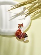 Брошь «Лисица», цветная в золоте - Фото 5