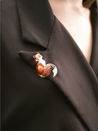 Брошь «Лисица», цветная в золоте - Фото 2