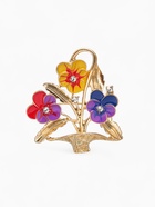 Брошь «Цветочная корзинка» анютины глазки, цветная в золоте - Фото 1