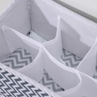 Органайзер для хранения белья «Симетро», 8 ячеек, 29×14×10 см, цвет серый - фото 92965
