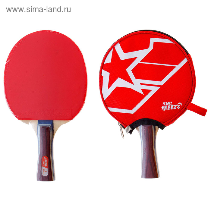 Ракетка для настольного тенниса DHS A1002, для начинающих игроков, накладка 1,8 мм, коническая ручка - Фото 1