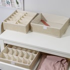 Набор органайзеров для хранения белья с крышкой «Пастель», 3 шт, 31,5×25×10 см, цвет бежевый - фото 92989